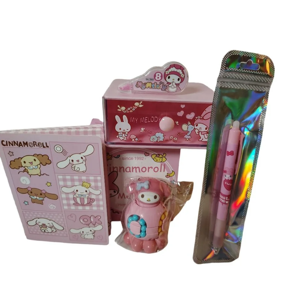 My Melody Pink Desk Gift Bundle – Drawer + Stationery Set – NWT